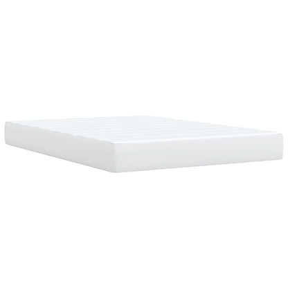 Giroletto a Molle con Materasso Bianco 160x200 cm in Similpelle