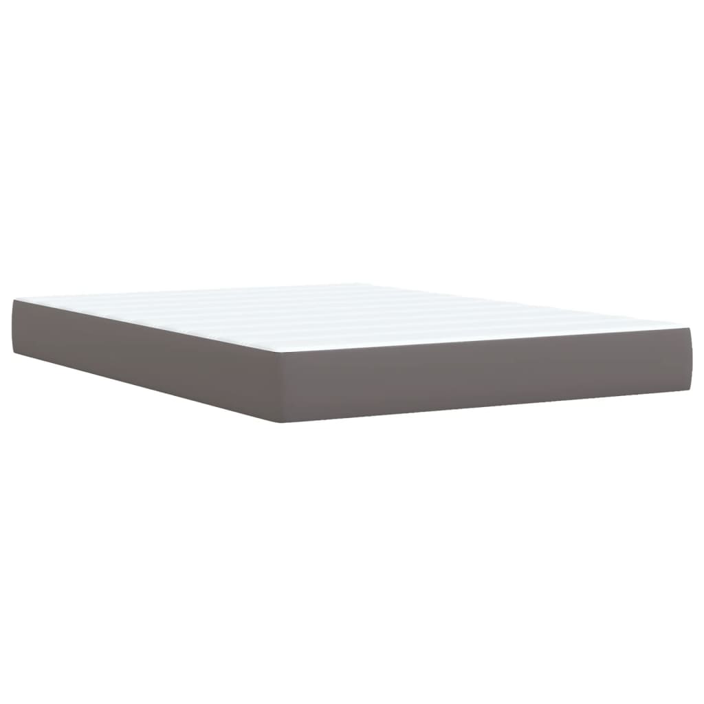 Giroletto a Molle con Materasso Grigio 160x200 cm in Similpelle