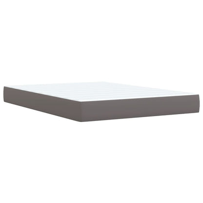 Giroletto a Molle con Materasso Grigio 160x200 cm in Similpelle