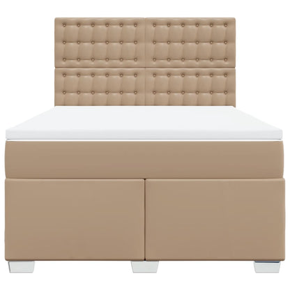 Giroletto a Molle con Materasso Cappuccino 160x200cm Similpelle | homemem39