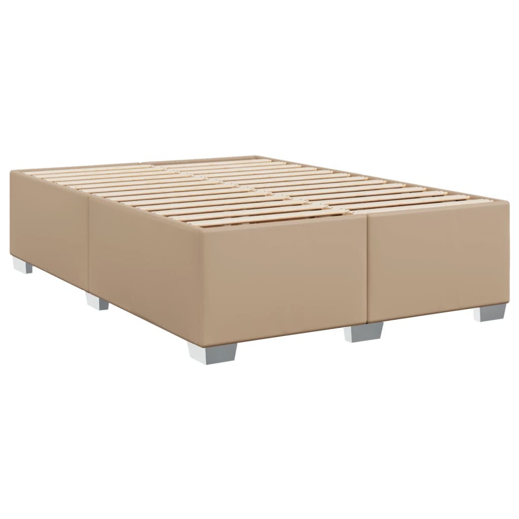 Giroletto a Molle con Materasso Cappuccino 160x200cm Similpelle | homemem39