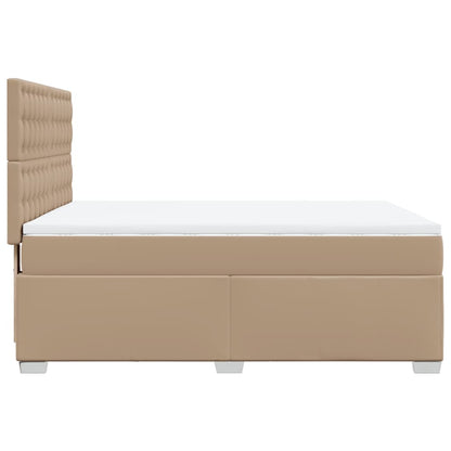 Giroletto a Molle con Materasso Cappuccino 160x200cm Similpelle | homemem39