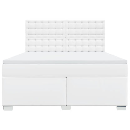 Giroletto a Molle con Materasso Bianco 180x200 cm in Similpelle