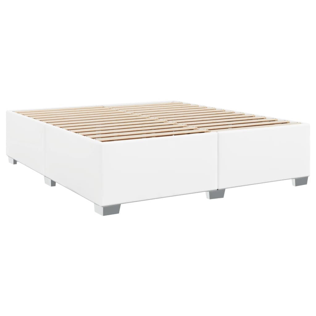 Giroletto a Molle con Materasso Bianco 180x200 cm in Similpelle