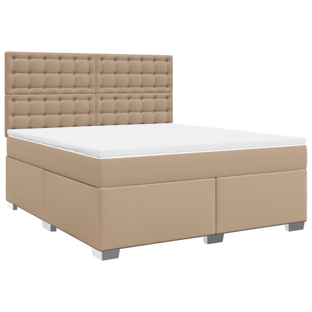 Giroletto a Molle con Materasso Cappuccino 180x200cm Similpelle