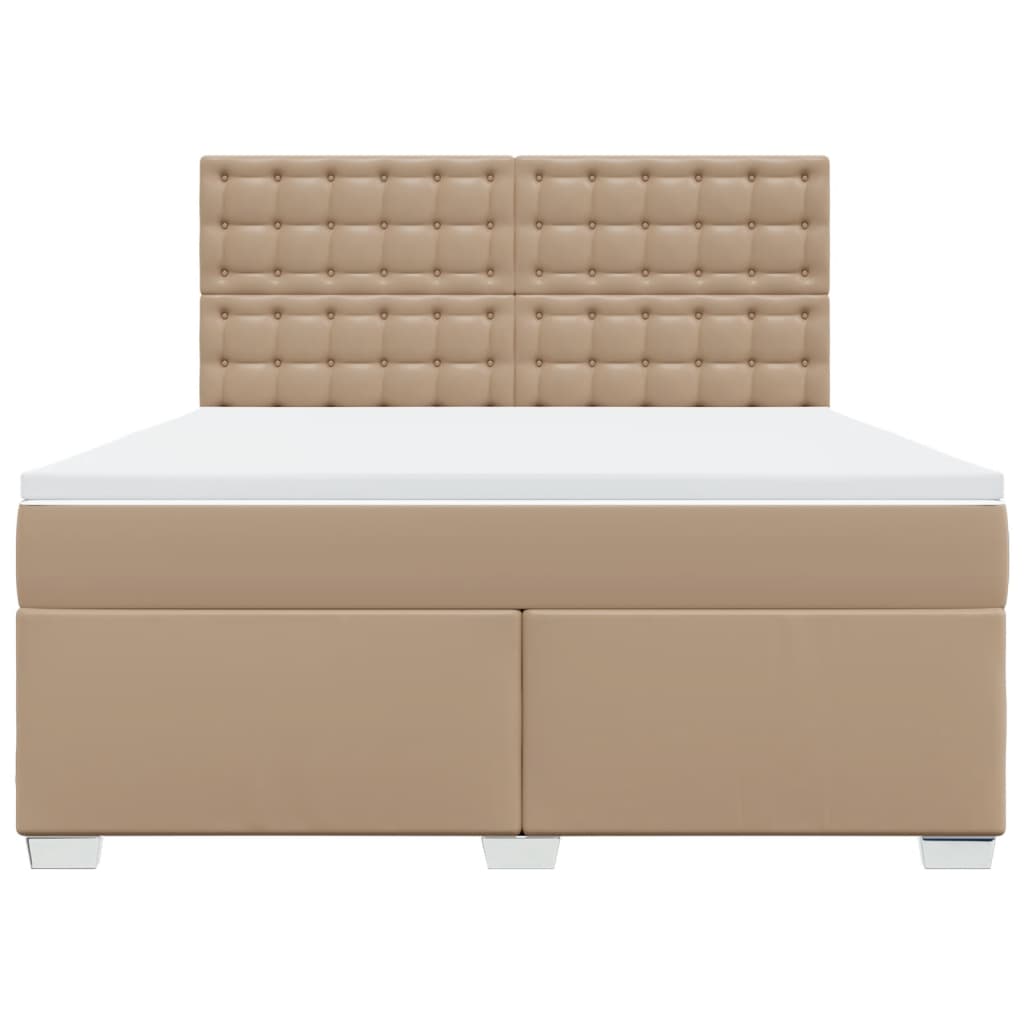 Giroletto a Molle con Materasso Cappuccino 180x200cm Similpelle