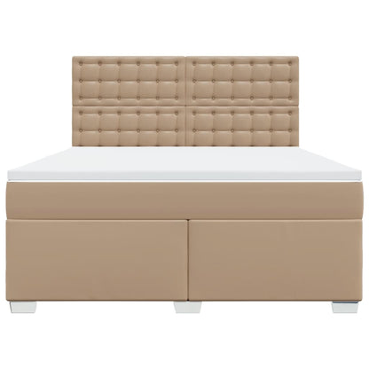 Giroletto a Molle con Materasso Cappuccino 180x200cm Similpelle