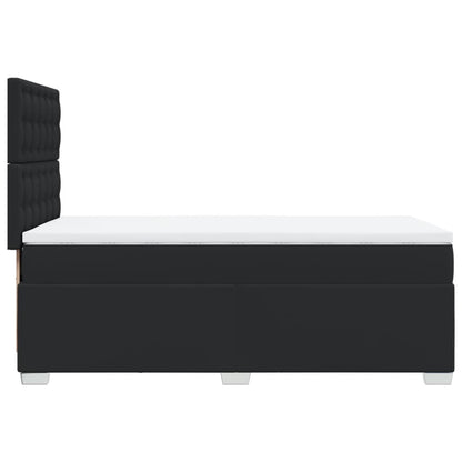 Letto a Molle con Materasso Nero Singolo in Similpelle - homemem39