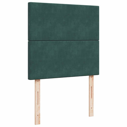Giroletto a Molle con Materasso Verde Scuro 80x200 cm Velluto - homemem39