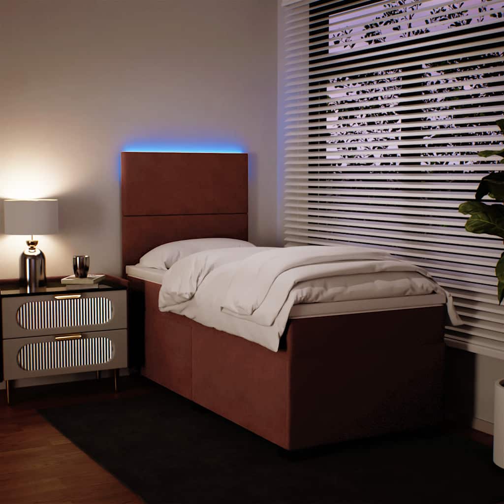 Giroletto a Molle con Materasso Rosa 80x200 cm in Velluto | homemem39