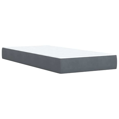 Giroletto a Molle con Materasso Grigio Scuro 80x200 cm Velluto | homemem39