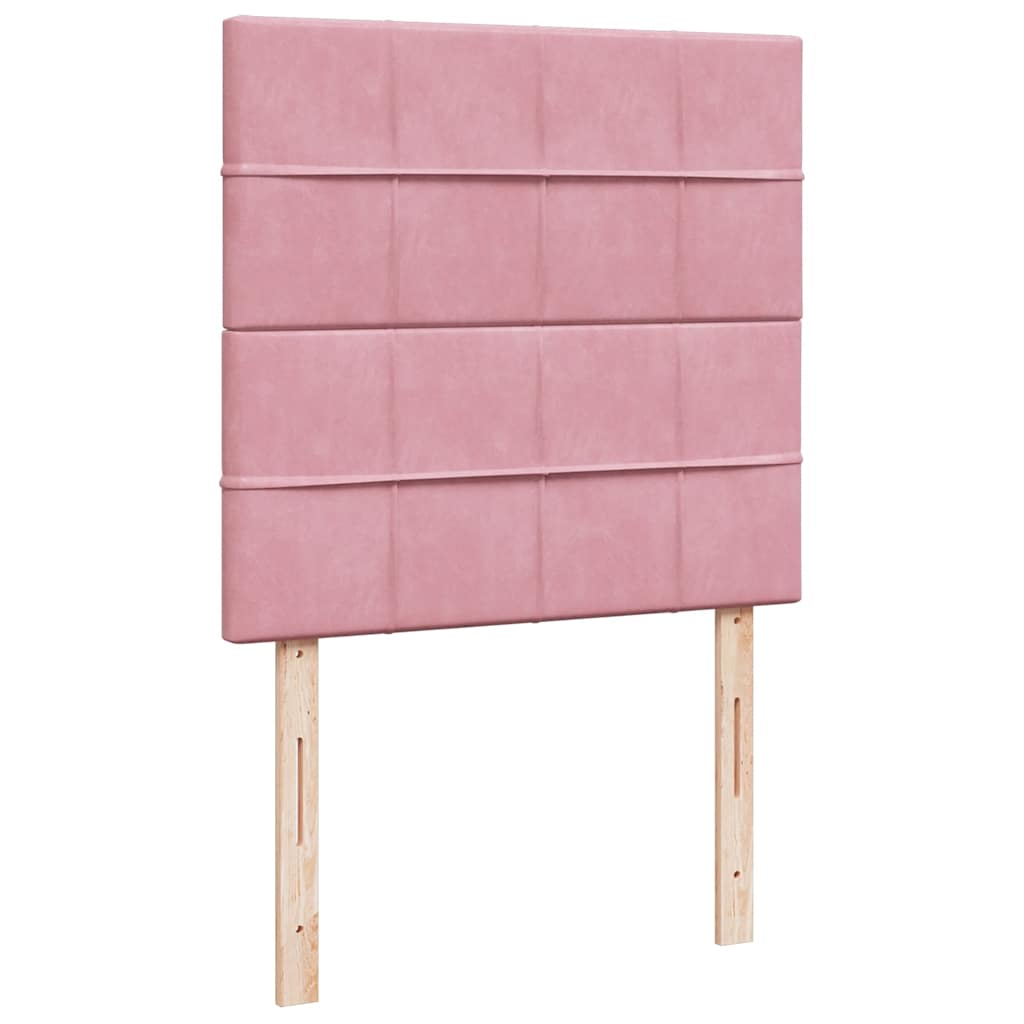Giroletto a Molle con Materasso Rosa 80x200 cm in Velluto | homemem39