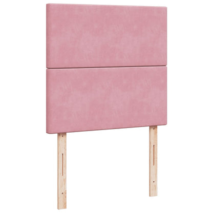 Giroletto a Molle con Materasso Rosa 90x200 cm in Velluto