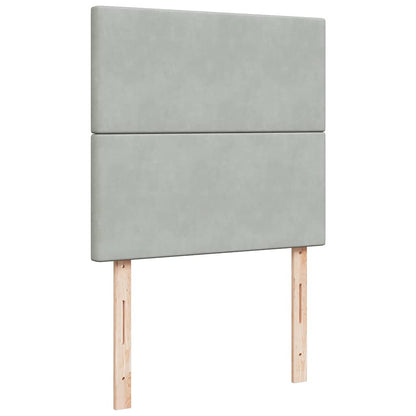 Giroletto a Molle con Materasso Grigio Chiaro 100x200cm Velluto - homemem39