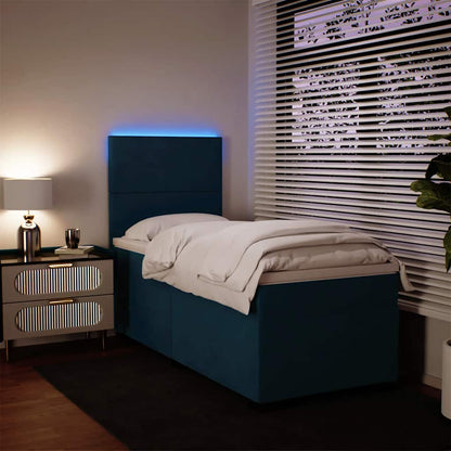Giroletto a Molle con Materasso Blu 100x200 cm in Velluto | homemem39