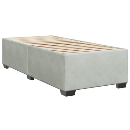Giroletto a Molle con Materasso Grigio Chiaro 100x200cm Velluto | homemem39