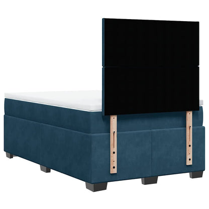 Giroletto a Molle con Materasso Blu 120x190 cm in Velluto
