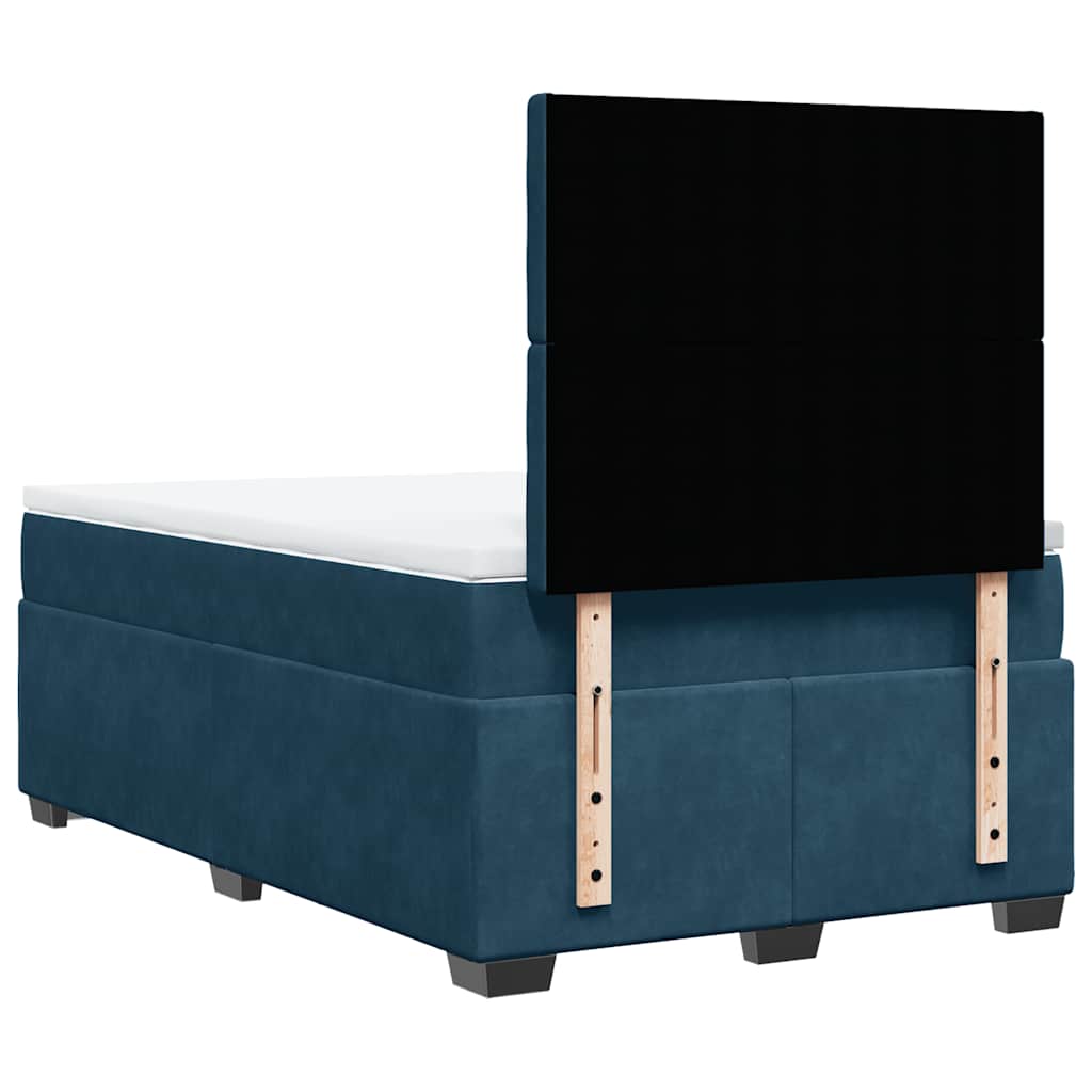 Giroletto a Molle con Materasso Blu 120x190 cm in Velluto