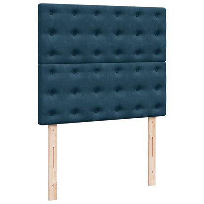 Giroletto a Molle con Materasso Blu 120x190 cm in Velluto