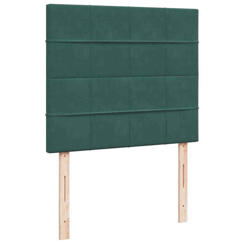 Giroletto a Molle con Materasso Verde Scuro 120x200 cm Velluto - homemem39