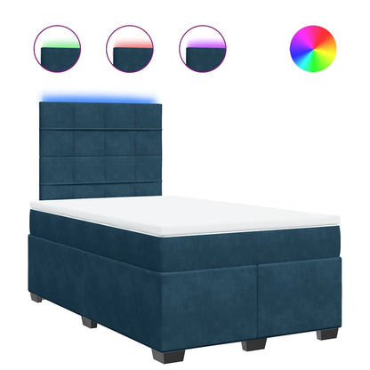 Giroletto a Molle con Materasso Blu 120x200 cm in Velluto | homemem39