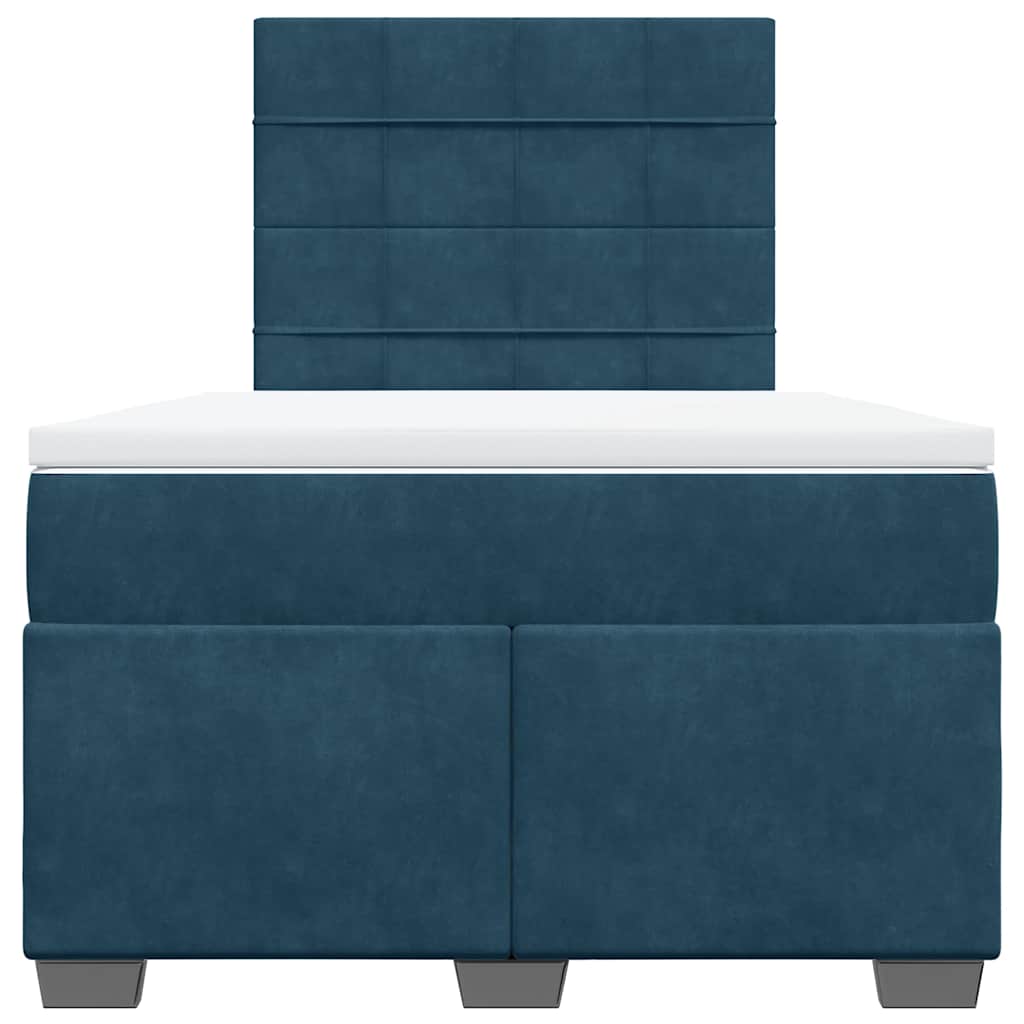 Giroletto a Molle con Materasso Blu 120x200 cm in Velluto | homemem39