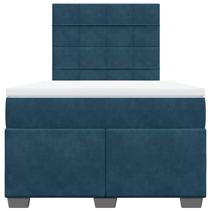Giroletto a Molle con Materasso Blu 120x200 cm in Velluto | homemem39