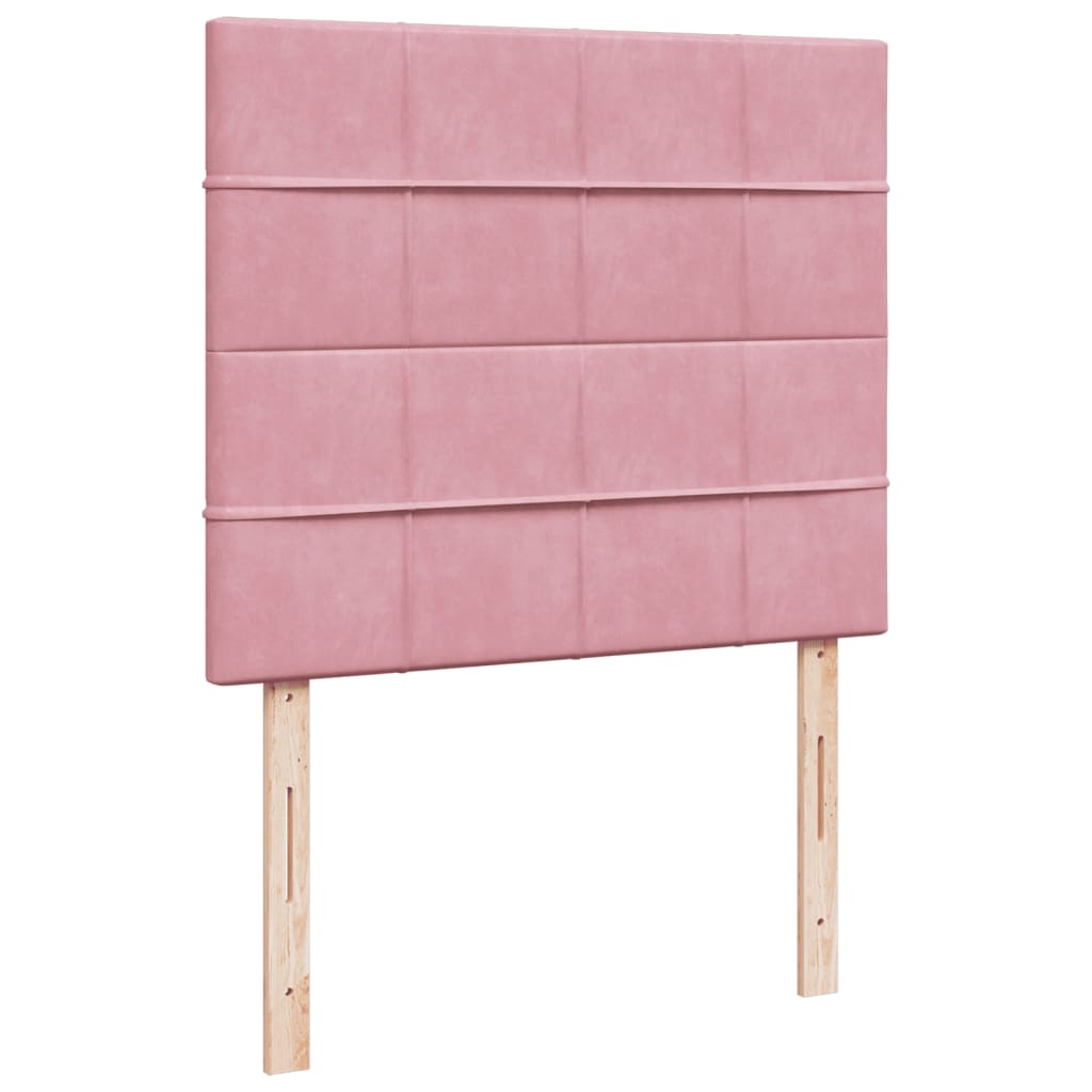 Giroletto a Molle con Materasso Rosa 120x200 cm in Velluto