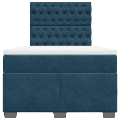 Giroletto a Molle con Materasso Blu 120x200 cm in Velluto | homemem39