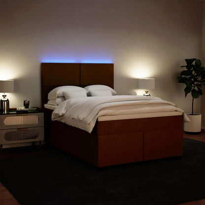 Giroletto a Molle con Materasso Rosa 140x190 cm in Velluto