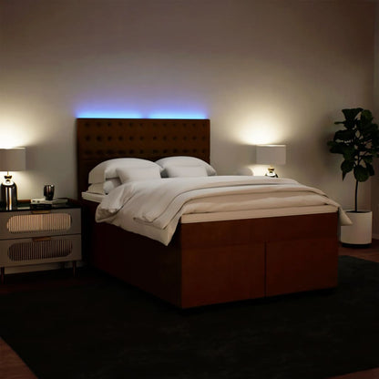 Giroletto a Molle con Materasso Rosa 140x200 cm in Velluto - homemem39