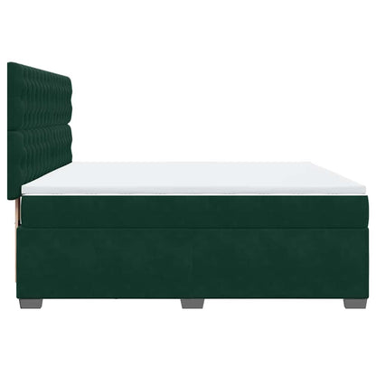 Giroletto a Molle con Materasso Verde Scuro 180x200 cm Velluto | homemem39