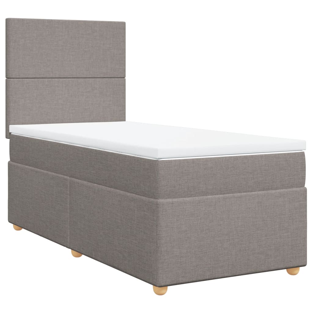 Giroletto a Molle con Materasso Tortora 80x200 cm inTessuto | homemem39