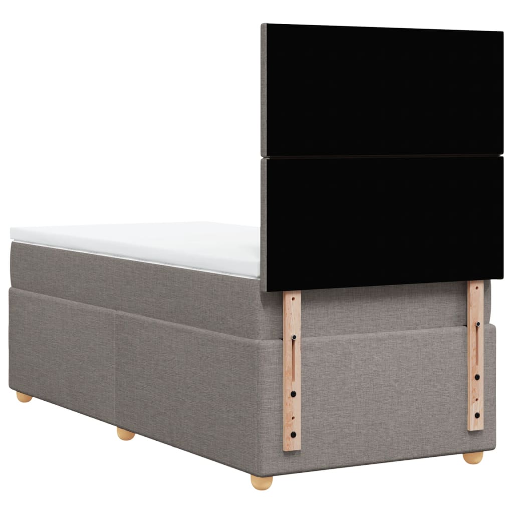 Giroletto a Molle con Materasso Tortora 80x200 cm inTessuto | homemem39