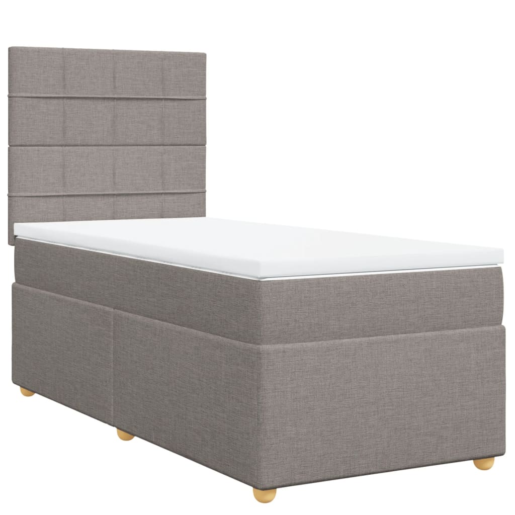 Giroletto a Molle con Materasso Tortora 80x200 cm inTessuto | homemem39