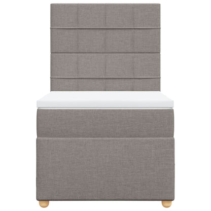 Giroletto a Molle con Materasso Tortora 80x200 cm inTessuto | homemem39