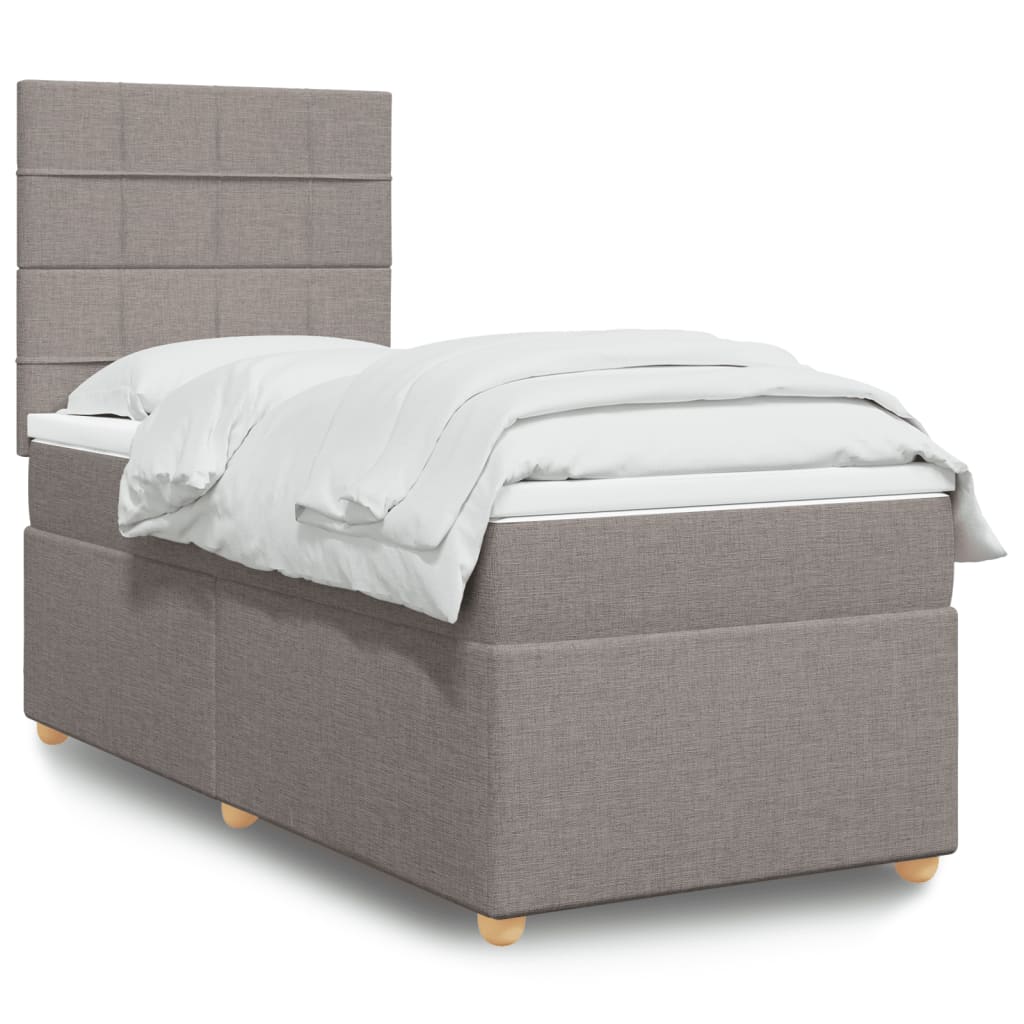 Giroletto a Molle con Materasso Tortora 80x200 cm inTessuto | homemem39
