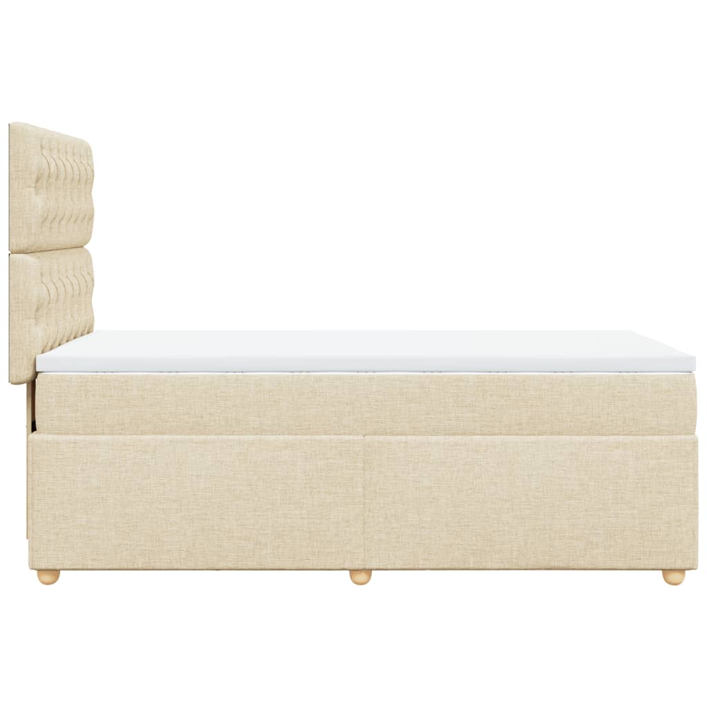 Giroletto a Molle con Materasso Crema 80x200 cm inTessuto | homemem39