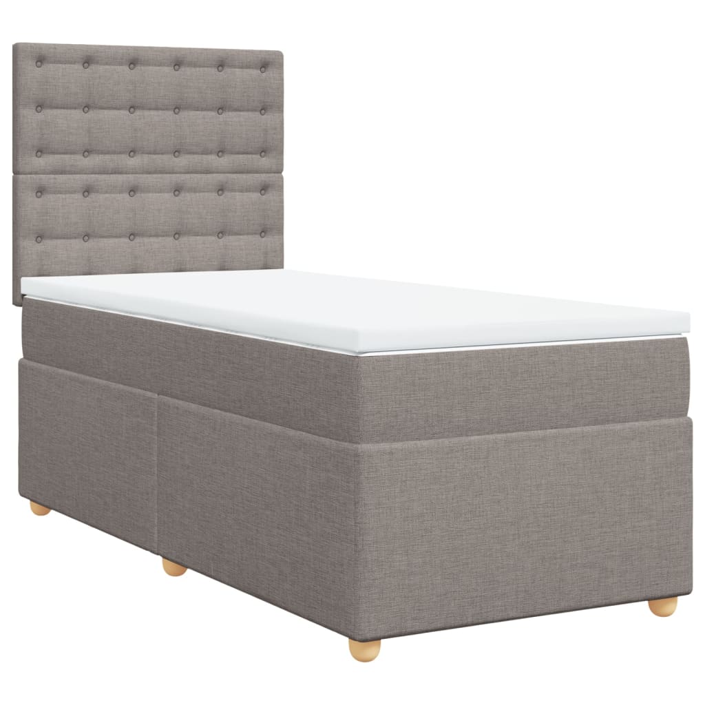 Giroletto a Molle con Materasso Tortora 80x200 cm inTessuto | homemem39