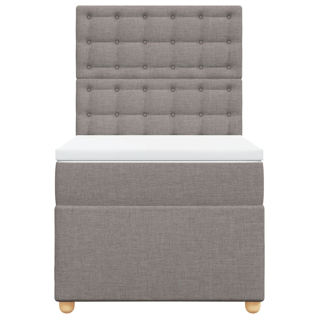 Giroletto a Molle con Materasso Tortora 80x200 cm inTessuto | homemem39
