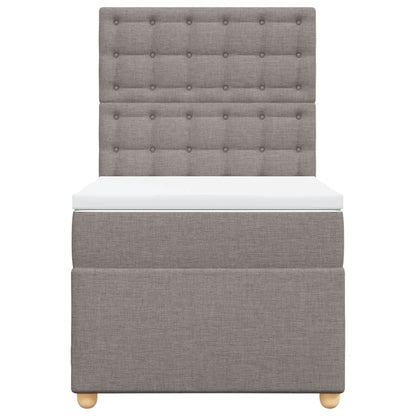 Giroletto a Molle con Materasso Tortora 80x200 cm inTessuto | homemem39