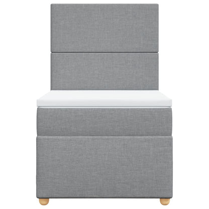 Giroletto a Molle con Materasso Grigio Chiaro 90x190 cm Tessuto - homemem39