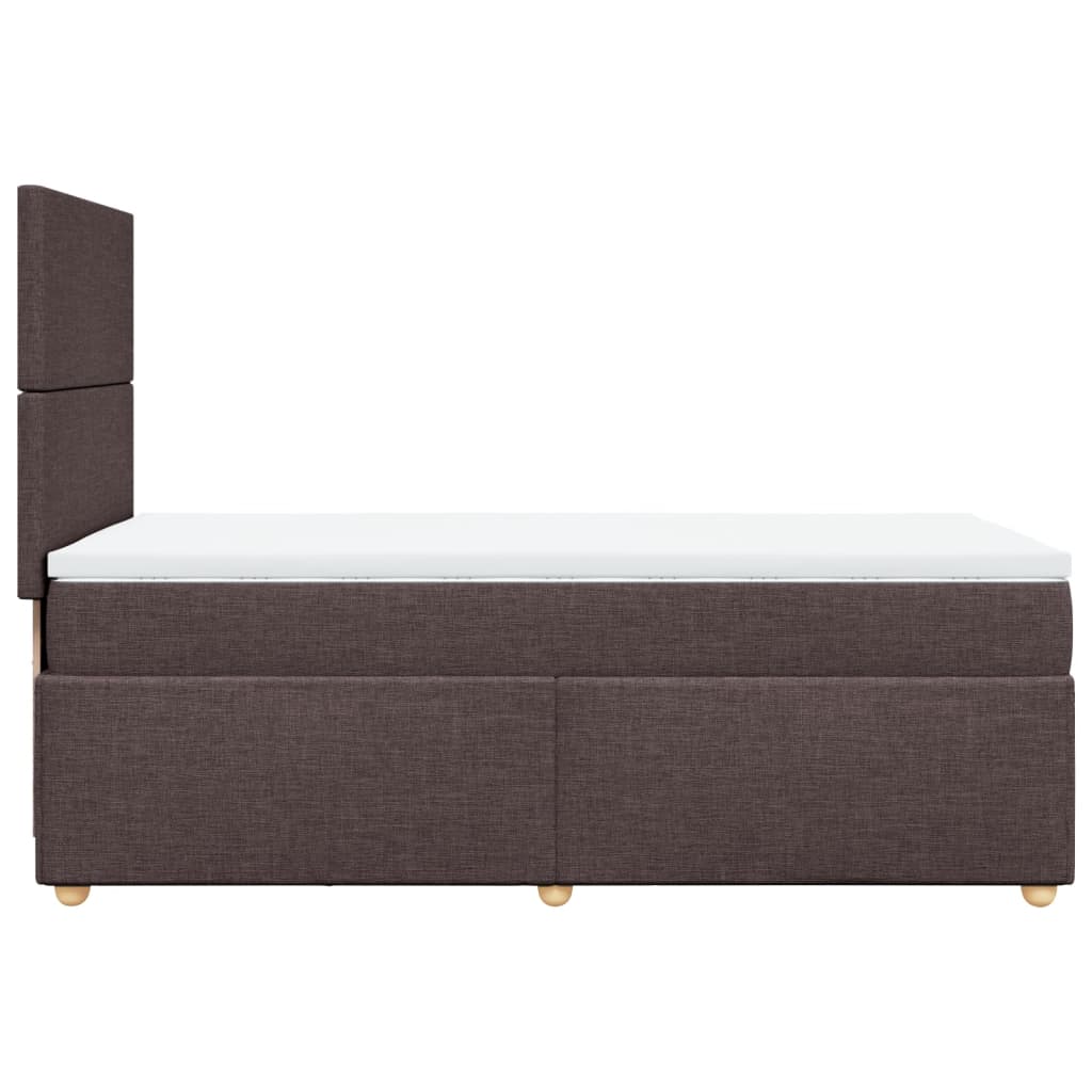 Giroletto a Molle con Materasso Marrone Scuro 90x190cm Tessuto | homemem39