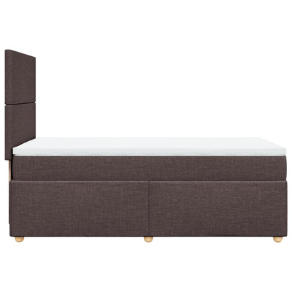 Giroletto a Molle con Materasso Marrone Scuro 90x190cm Tessuto | homemem39