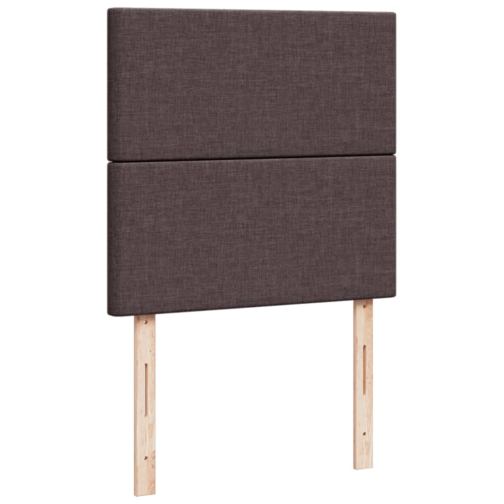 Giroletto a Molle con Materasso Marrone Scuro 90x190cm Tessuto | homemem39