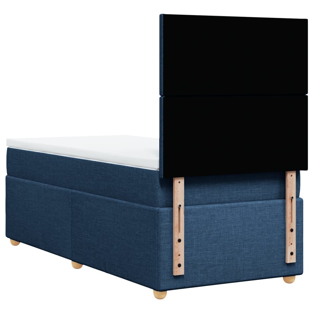 Giroletto a Molle con Materasso Blu 90x190 cm in Tessuto