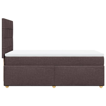 Giroletto a Molle con Materasso Marrone Scuro 90x190cm Tessuto | homemem39