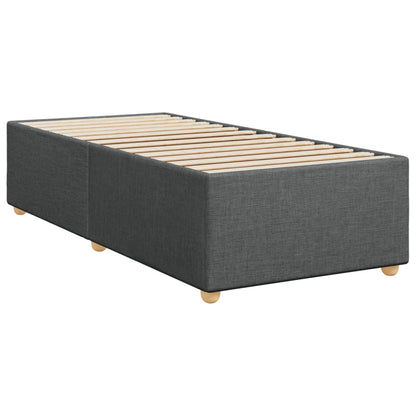 Giroletto a Molle con Materasso Grigio Scuro 90x190 cm Tessuto