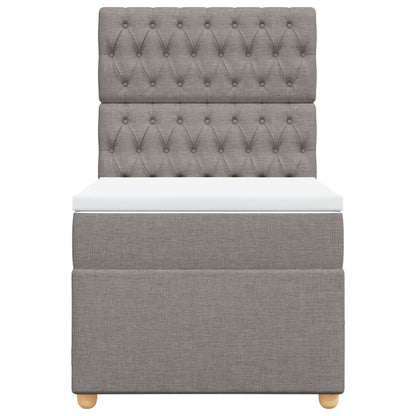 Giroletto a Molle con Materasso Tortora 90x190 cm in Tessuto