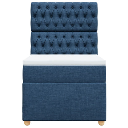 Giroletto a Molle con Materasso Blu 90x190 cm in Tessuto